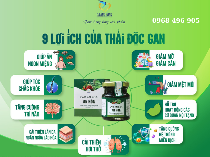 Cao an xoa An Hòa -  hỗ trợ quá trình giải độc gan hiệu quả, an toàn